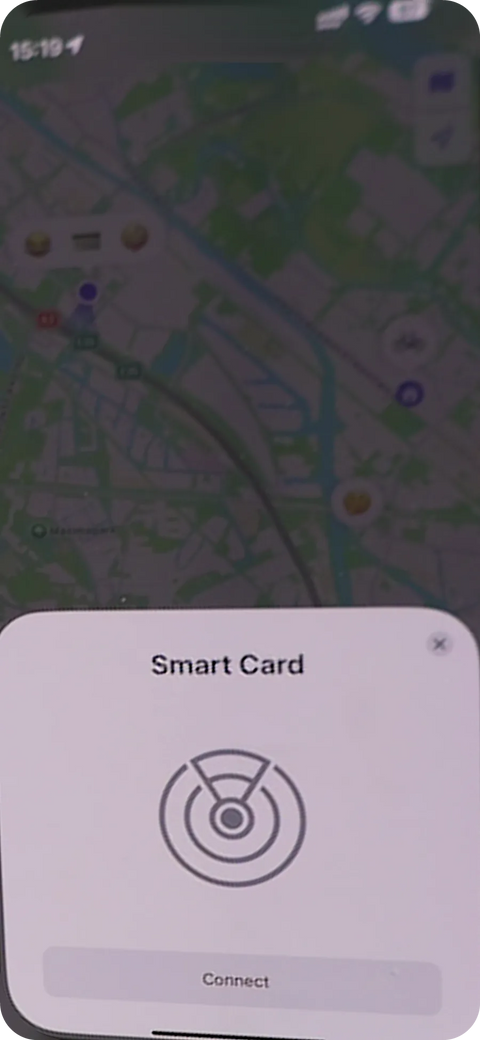 כשמופיע "Smart Card", לוחצים על "Connect".